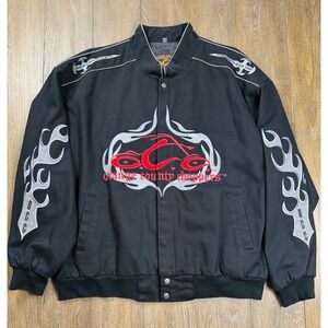Orange County Choppers New York Vtg  Motorcycle Spade Racing Jacket  3xl 3139